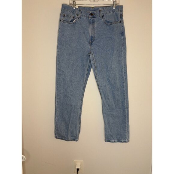 GEORGE NEW Regular Fit Jean Mens 34X30 Straight Leg Light Wash - Picture 6 of 9